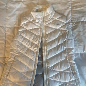 White Northface Puffer Vest